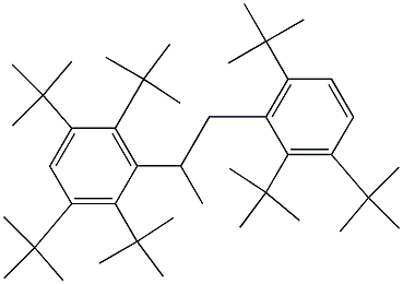 2-(2,3,5,6-Tetra-tert-butylphenyl)-1-(2,3,6-tri-tert-butylphenyl)propane Struktur