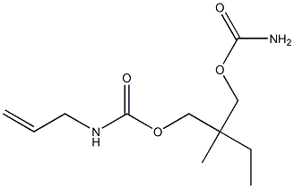 2-Ethyl-2-methyl-1,3-propanediol 1-allylcarbamate 3-carbamate Struktur