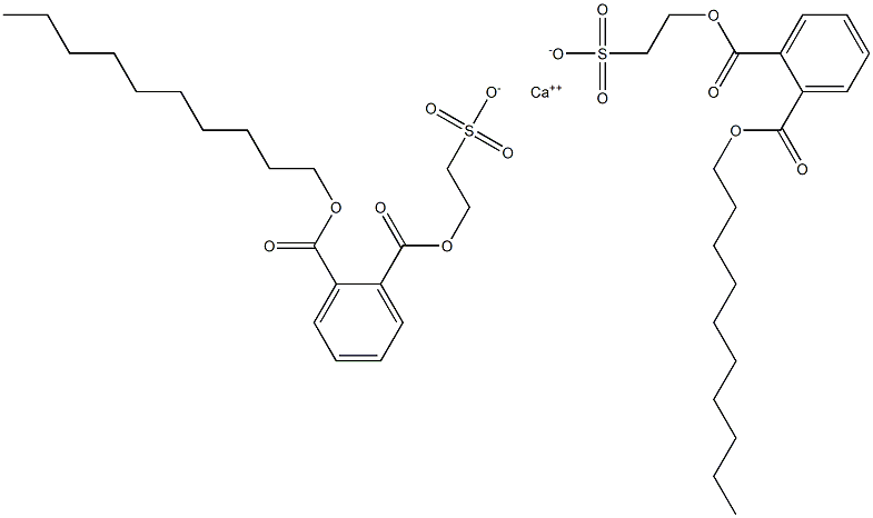 Bis[2-[(2-decyloxycarbonylphenyl)carbonyloxy]ethanesulfonic acid]calcium salt Struktur