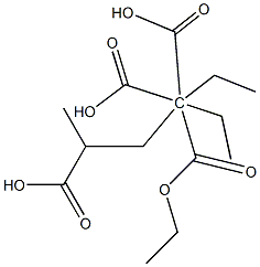 Propane-1,1,1,3-tetracarboxylic acid 1,1,1-triethyl 3-methyl ester Struktur