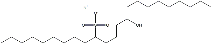 14-Hydroxytricosane-10-sulfonic acid potassium salt Struktur