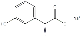 [R,(-)]-2-(m-Hydroxyphenyl)propionic acid sodium salt Struktur