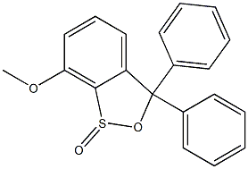 3,3-Diphenyl-7-methoxy-3H-2,1-benzoxathiole 1-oxide Struktur