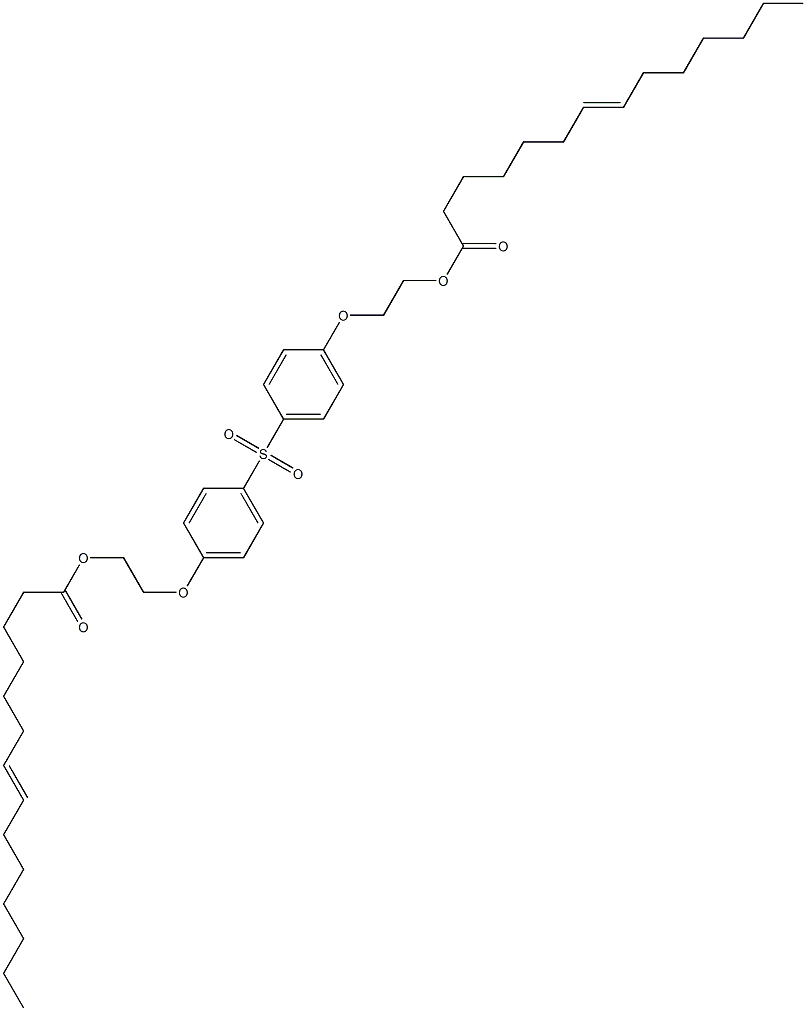 Bis[4-[2-(7-tetradecenoyloxy)ethoxy]phenyl] sulfone Struktur