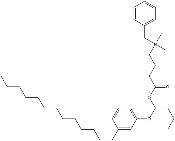 N,N-Dimethyl-N-benzyl-N-[3-[[1-(3-tridecylphenyloxy)butyl]oxycarbonyl]propyl]aminium Struktur