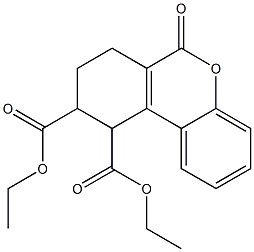 7,8,9,10-Tetrahydro-6-oxo-6H-dibenzo[b,d]pyran-9,10-dicarboxylic acid diethyl ester Struktur