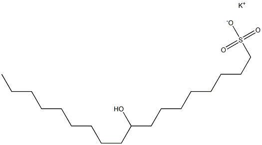 9-Hydroxyoctadecane-1-sulfonic acid potassium salt Struktur