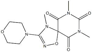 3-Morpholino-4,7,9-trimethyl-1-oxa-2,4,7,9-tetraazaspiro[4.5]dec-2-ene-6,8,10-trione Struktur