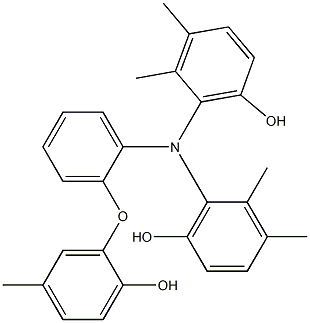 N,N-Bis(6-hydroxy-2,3-dimethylphenyl)-2-(2-hydroxy-5-methylphenoxy)benzenamine Struktur