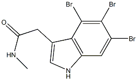 N-Methyl(4,5,6-tribromo-1H-indol-3-yl)acetamide Struktur