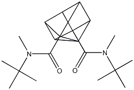 N,N'-Di-tert-butyl-N,N'-dimethylpentacyclo[4.2.0.02,5.03,8.04,7]octane-1,4-dicarboxamide Struktur