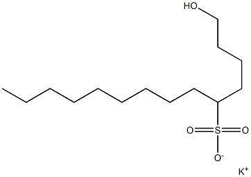 1-Hydroxytetradecane-5-sulfonic acid potassium salt Struktur