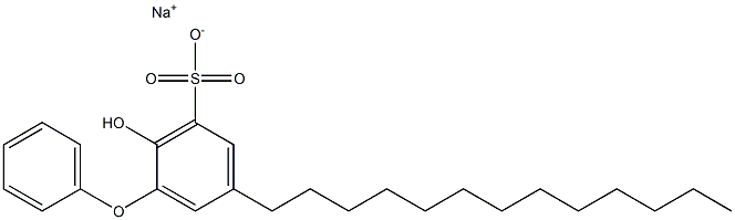 2-Hydroxy-5-tridecyl[oxybisbenzene]-3-sulfonic acid sodium salt Struktur