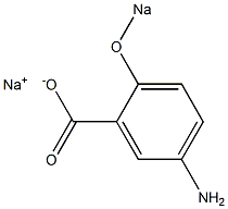 5-Amino-2-(sodiooxy)benzoic acid sodium salt Struktur