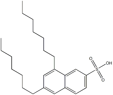 6,8-Diheptyl-2-naphthalenesulfonic acid Struktur