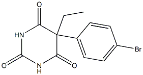 5-(p-Bromophenyl)-5-ethylbarbituric acid Struktur