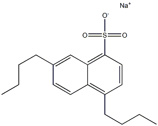 4,7-Dibutyl-1-naphthalenesulfonic acid sodium salt Struktur