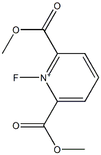 1-Fluoro-2,6-bis(methoxycarbonyl)pyridinium Struktur