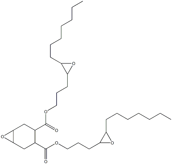 7-Oxabicyclo[4.1.0]heptane-3,4-dicarboxylic acid bis(4,5-epoxydodecan-1-yl) ester Struktur