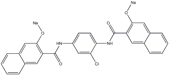 N,N'-(2-Chloro-1,4-phenylene)bis(3-sodiooxy-2-naphthalenecarboxamide) Struktur