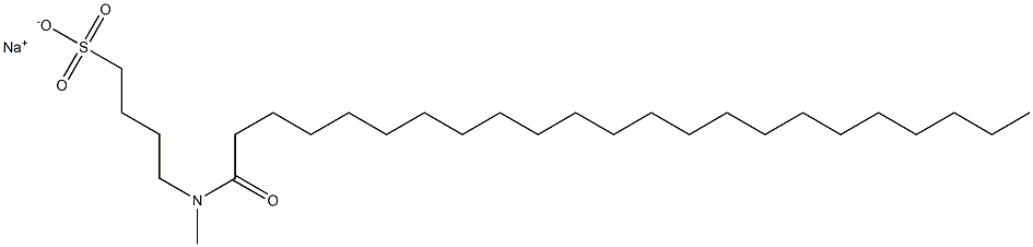 4-[N-(1-Oxotricosyl)-N-methylamino]-1-butanesulfonic acid sodium salt Struktur