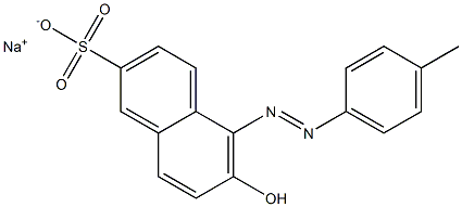 5-(4-Methylphenylazo)-6-hydroxy-2-naphthalenesulfonic acid sodium salt Struktur