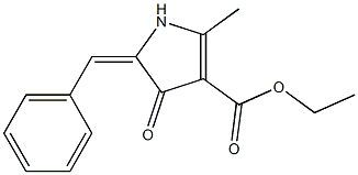 2-Methyl-4-oxo-5-benzylidene-2-pyrroline-3-carboxylic acid ethyl ester Struktur