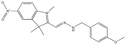 2-[[2-[(4-Methoxyphenyl)methyl]hydrazono]methyl]-1,3,3-trimethyl-5-nitro-3H-indolium Struktur