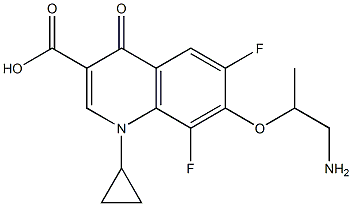 7-[2-Amino-1-methylethoxy]-1-cyclopropyl-6,8-difluoro-1,4-dihydro-4-oxoquinoline-3-carboxylic acid Struktur