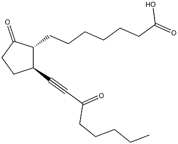 9,15-Dioxoprost-13-yn-1-oic acid Struktur