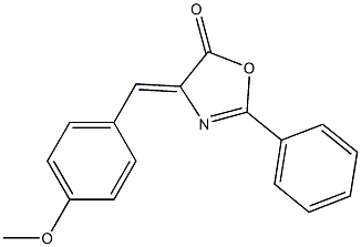 2-Phenyl-4-[(Z)-4-methoxybenzylidene]oxazole-5(4H)-one Struktur