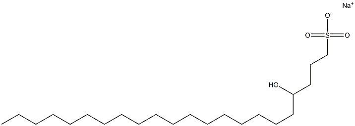 4-Hydroxydocosane-1-sulfonic acid sodium salt Struktur