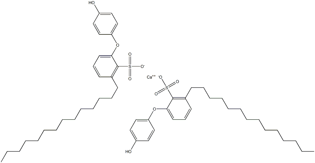 Bis(4'-hydroxy-3-tetradecyl[oxybisbenzene]-2-sulfonic acid)calcium salt Struktur