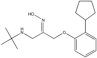 1-(2-Cyclopentylphenoxy)-3-tert-butylaminoacetone (E)-oxime Struktur