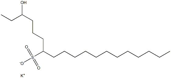 3-Hydroxynonadecane-7-sulfonic acid potassium salt Struktur