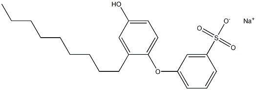 4'-Hydroxy-2'-nonyl[oxybisbenzene]-3-sulfonic acid sodium salt Struktur