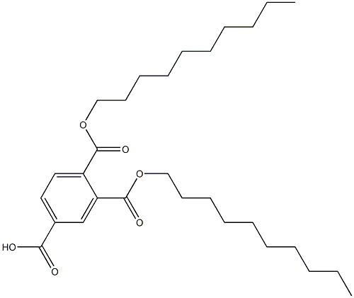 1,2,4-Benzenetricarboxylic acid hydrogen 1,2-didecyl ester Struktur