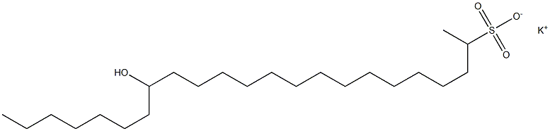 16-Hydroxytricosane-2-sulfonic acid potassium salt Struktur