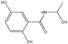 2,5-Dihydroxy-N-(1-hydroxyethyl)benzamide Struktur