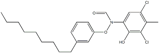 2-(3-Nonylphenoxyformylamino)-4,6-dichloro-5-methylphenol Struktur