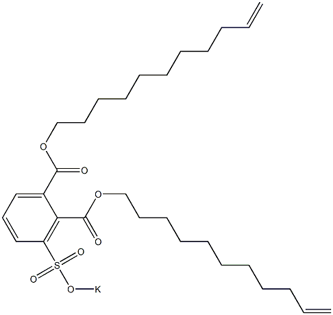 3-(Potassiosulfo)phthalic acid di(10-undecenyl) ester Struktur