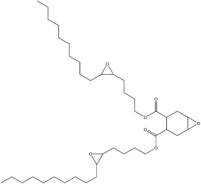 7-Oxabicyclo[4.1.0]heptane-3,4-dicarboxylic acid bis(5,6-epoxyhexadecan-1-yl) ester Struktur