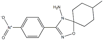 3-(4-Nitrophenyl)-5,5-(3-methylpentamethylene)-1,2,4-oxadiazol-4(5H)-amine Struktur