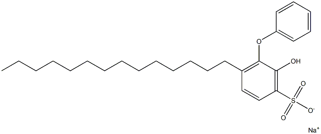 2-Hydroxy-6-tetradecyl[oxybisbenzene]-3-sulfonic acid sodium salt Struktur