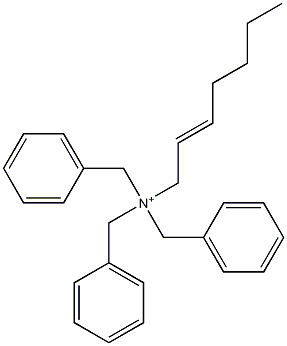 (2-Heptenyl)tribenzylaminium Struktur