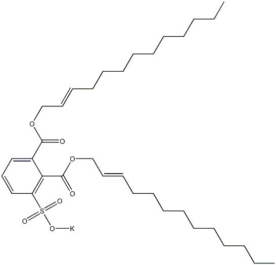 3-(Potassiosulfo)phthalic acid di(2-tridecenyl) ester Struktur