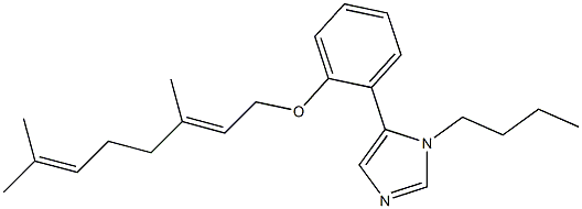 1-Butyl-5-[2-[(E)-3,7-dimethyl-2,6-octadienyloxy]phenyl]-1H-imidazole Struktur