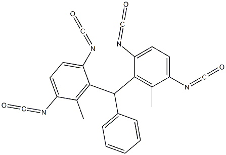 Bis(2,5-diisocyanato-6-methylphenyl)phenylmethane Struktur