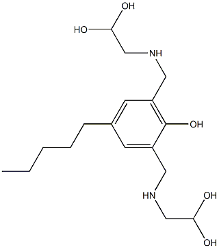 2,6-Bis[[(2,2-dihydroxyethyl)amino]methyl]-4-pentylphenol Struktur