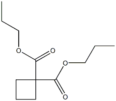 Cyclobutane-1,1-dicarboxylic acid dipropyl ester Struktur